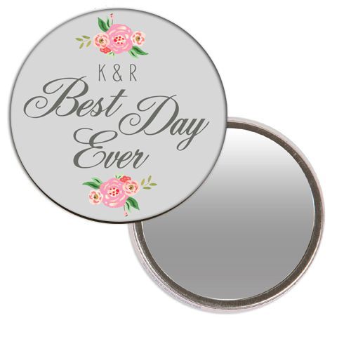 Personalised Pocket Mirror - Best Day Ever Design