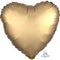 Gold Satin Finish Heart Foil Balloon - 18