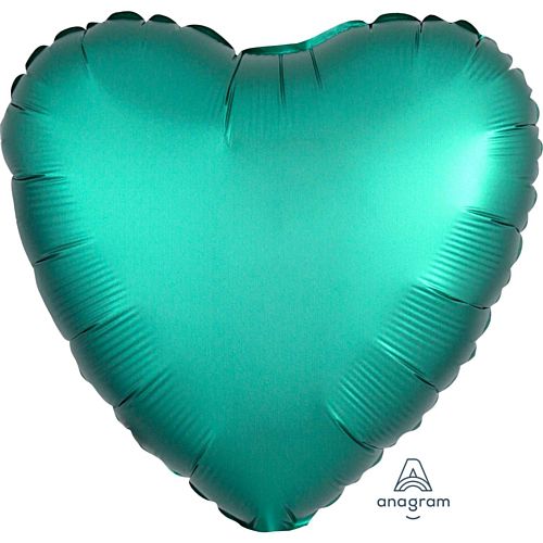 Jade Satin Finish Heart Foil Balloon - 18"