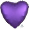 Purple Satin Finish Heart Foil Balloon - 18