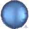 Azure Blue Satin Finish Round Foil Balloon - 18