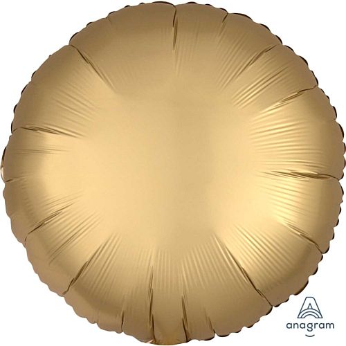 Gold Satin Finish Round Foil Balloon - 18"