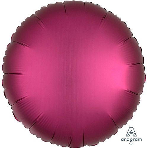 Hot Pink Satin Finish Round Foil Balloon - 18"