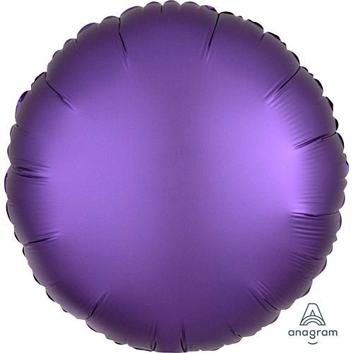 Purple Satin Finish Round Foil Balloon - 18"