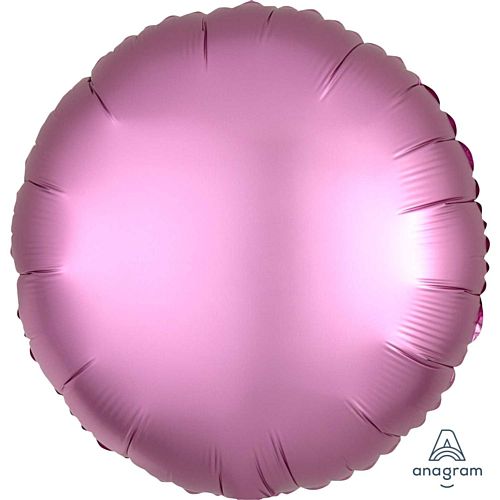 Pink Satin Finish Round Foil Balloon - 18"