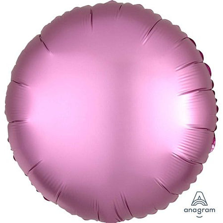 Pink Satin Finish Round Foil Balloon - 18