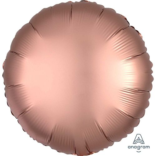 Rose Gold Satin Finish Round Foil Balloon - 18"