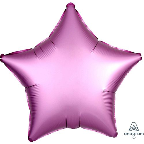 Pink Satin Finish Star Foil Balloon - 18"