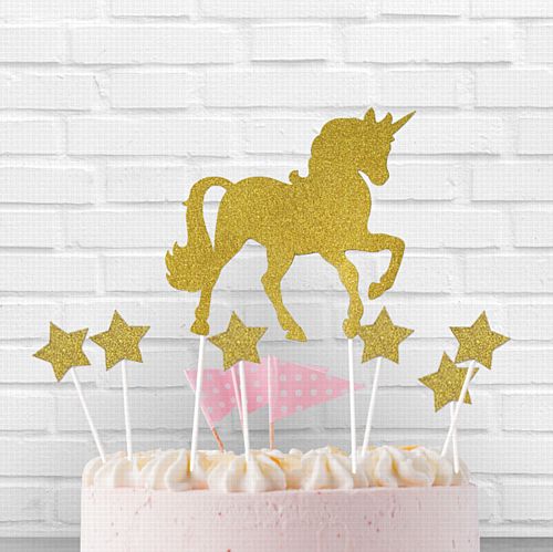 Unicorn Cake Topper - 27.3cm - Pack of 12