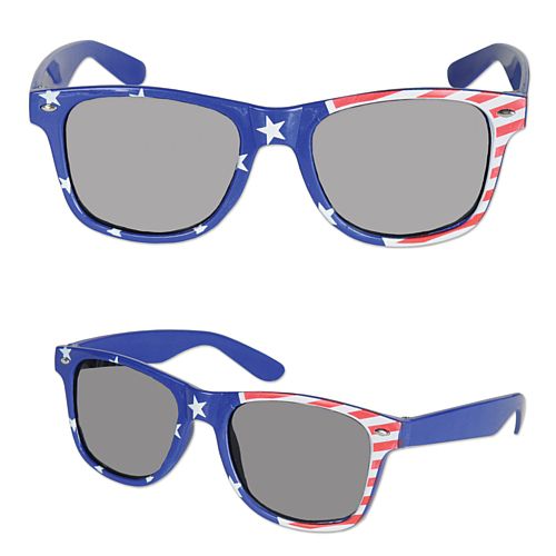 American Flag Patriotic Glasses - Each