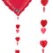 Red & White Heart Balloon Tail - 1.2m