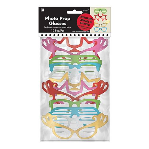 Photo Booth Fun Glasses - Pack of 12