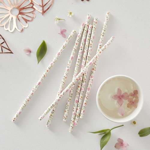 Floral Paper Straws - Ditsy Floral - Pack of 25