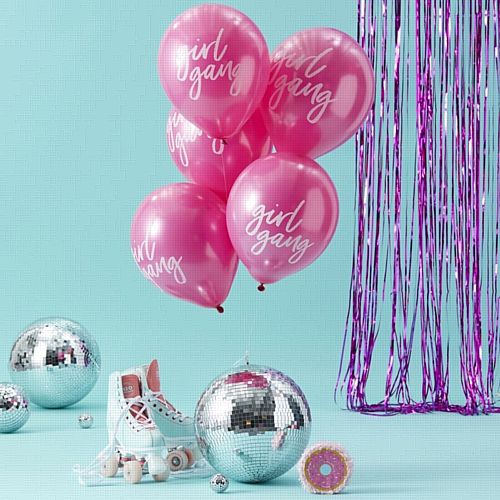 Pink Girl Gang Balloons - Good Vibes - Pack of 10