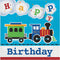 Toy Train Napkins with 'Happy Birthday' - 33cm - Pack of 16