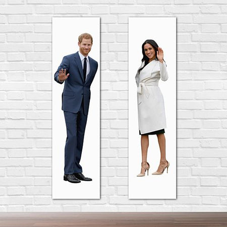 Prince Harry and Meghan Markle Portrait Wall Decorations - 1.2m - Pack of 2
