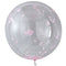 Large Orb Balloons with Pink Confetti - 91cm - Pack of 3