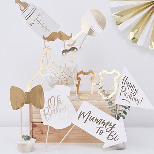Oh Baby Photobooth Props - Pack of 10