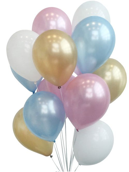 Gender Reveal Metallic Balloon Mix - Pack Of 32