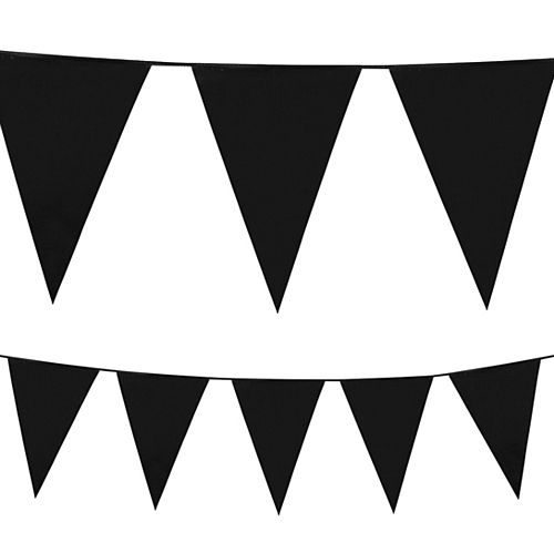 Black Plastic All-Weather Bunting - 10m