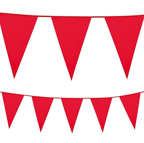 Red Plastic All-Weather Bunting - 10m