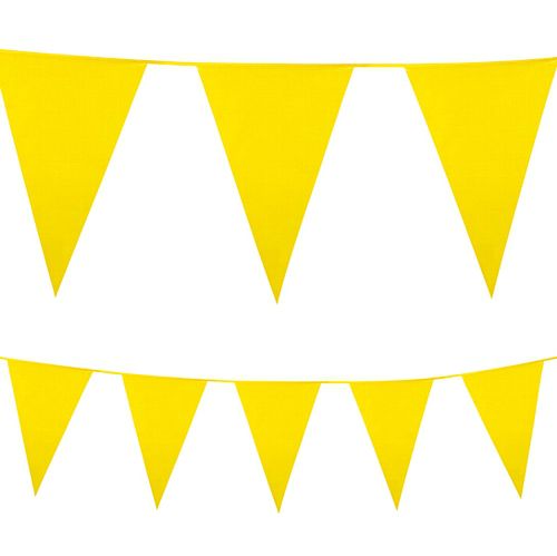 Yellow Plastic All-Weather Bunting - 10m