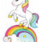 Rainbow Unicorn Cardboard Cutout - 1.63m