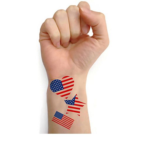 American Flag Tattoos - Sheet of 20
