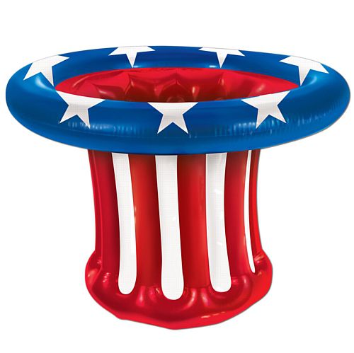 American Patriotic Giant Inflatable Hat Drinks Cooler - 69cm