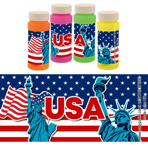 American USA Patriotic Bubbles - Pack of 8