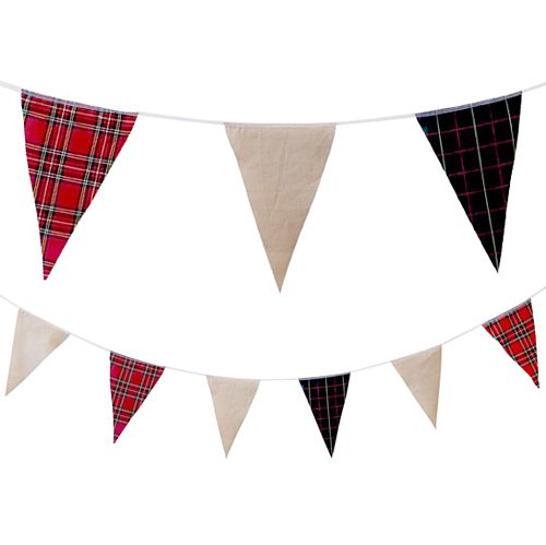 Bespoke Fabric Pennant Bunting - 12 Flags - 4m