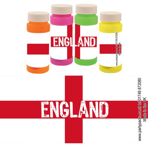 England Flag Bubbles - Pack of 6