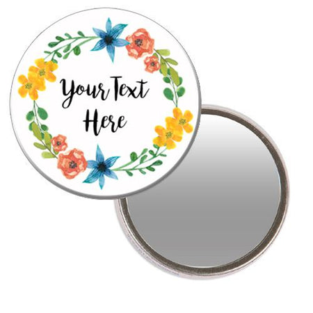 Personalised Pocket Mirror - Boho Festival