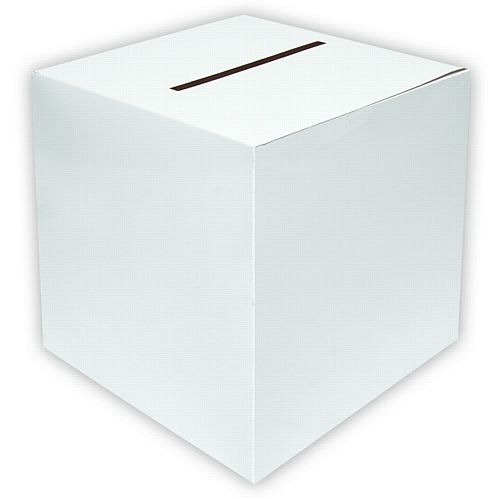 Wedding Card Box Plain White - 30cm