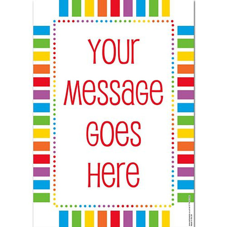 Rainbow Celebration Personalised Poster - A3