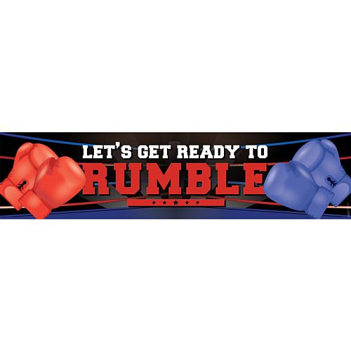 Boxing Let's Get Ready To Rumble Themed Banner - 1.2m