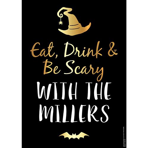 Eat, Drink and Be Scary Halloween Personalised Poster - A3