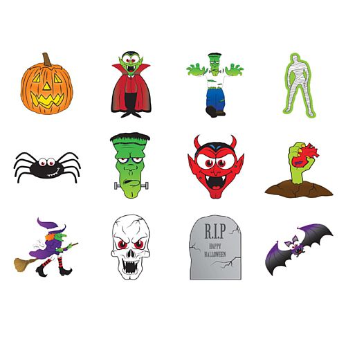 Mini Halloween Tattoos - Assorted Designs - 4cm - Pack of 6