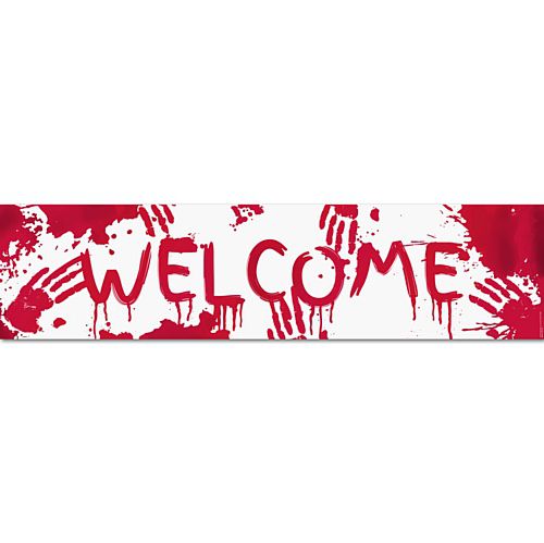 Bloody Halloween 'Welcome' Banner - 1.2m