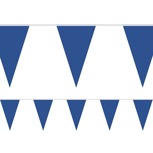 Royal Blue Fabric Pennant Bunting - 24 Flags - 8m