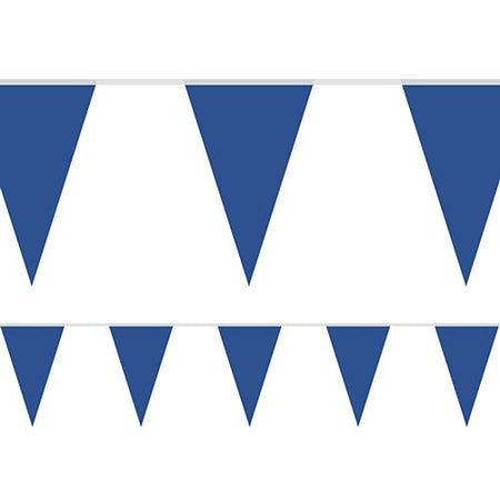 Royal Blue Fabric Pennant Bunting - 24 Flags - 8m