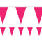 Cerise Fabric Pennant Bunting - 24 Flags - 8m