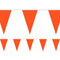 Deep Orange Fabric Pennant Bunting - 24 Flags - 8m