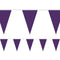 Dark Purple Fabric Pennant Bunting - 24 Flags - 8m