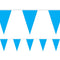 Light Blue Fabric Pennant Bunting - 24 Flags - 8m