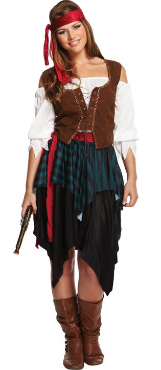 Caribbean Pirate Lady Costume