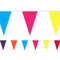 Multicolour Fabric Pennant Bunting - 24 Flags - 8m