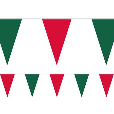 Christmas Fabric Pennant Bunting - 24 Flags - 8m