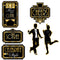 Great Gatsby 1920's Cutouts - 41cm - Pack of 6