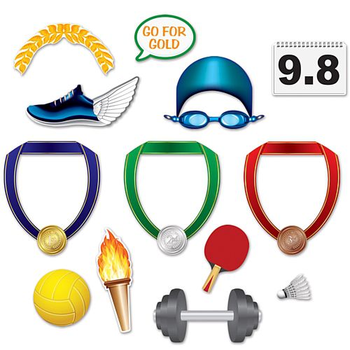 Summer Sports Photo Fun Signs - 26.7cm - Pack of 13